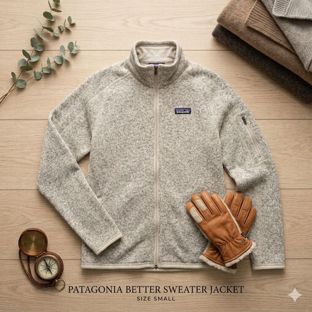 Patagonia Better Sweater Full Zip Jacket | Oatmeal Gray Heather | Size Small